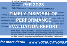 TIMELY DISPOSAL OF PERFORMANCE EVALUATION REPORT