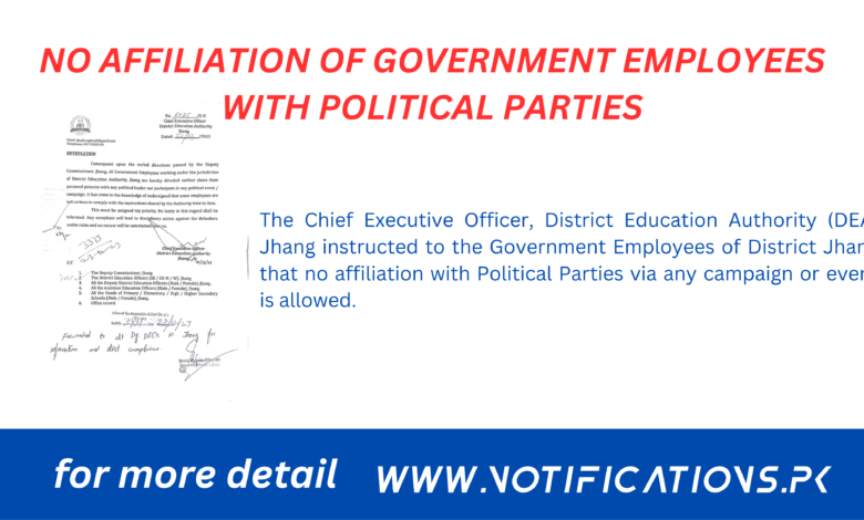 Affiliation of Government Employees with Political Parties